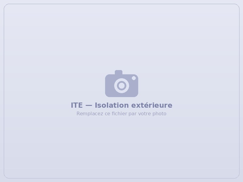 Chantier d'isolation par l'extérieur
