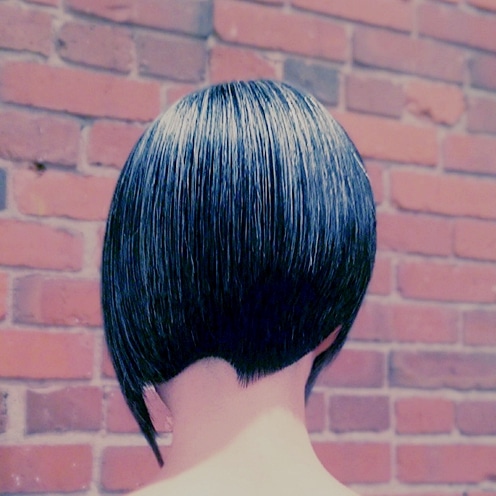 short asymmetrical haircut for straight hair